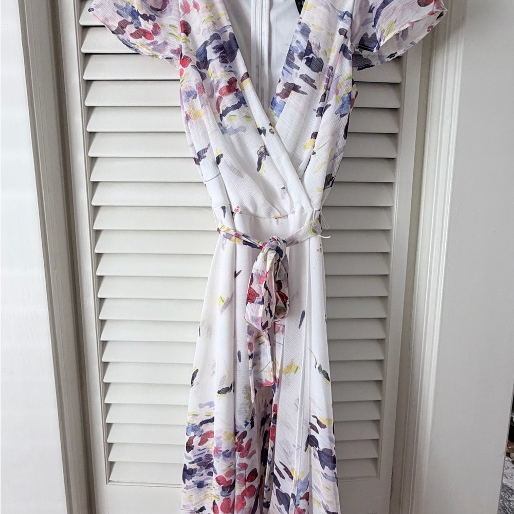 DKNY Multicolor Abstract Midi Dress